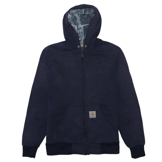 Carhartt Men's Blue Full Zip Hooded Fleece Lined Hoodie M