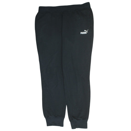 PUMA Womens Black Jogger Sweatpants Size 14 Cotton Blend Lined