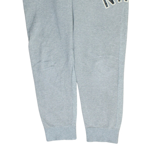 Nike Men Grey Sweatpants L Regular Fit Elastic Waist Tapered Fleece