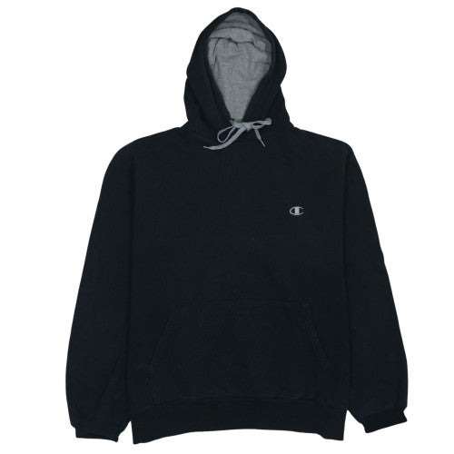 Champion Men’s Black Pullover Hoodie Size L Regular Fit Fleece