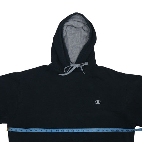 Champion Men’s Black Pullover Hoodie Size L Regular Fit Fleece