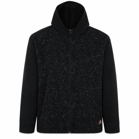 Front view of Adidas Women's Black Full Zip Hooded Sweatshirt, size M