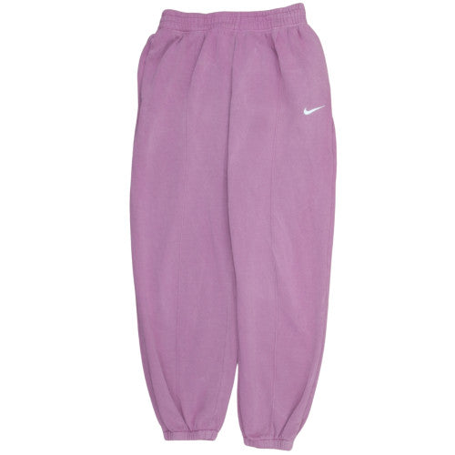 Nike Women's Purple Fleece Sweatpants M Elastic Waist Comfort Fit