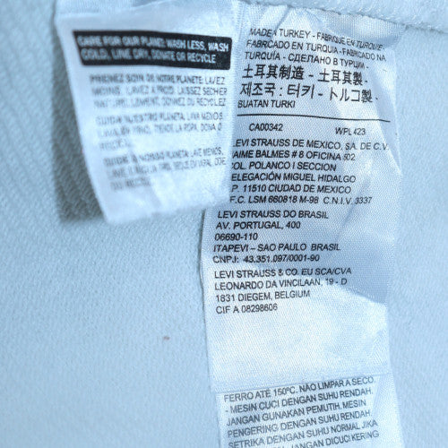 Levi's Women's White Pullover Hoodie Medium Logo Cotton Sweatshirt