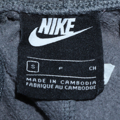 Nike Men's Grey Cotton Fleece Sweatpants S Regular Fit