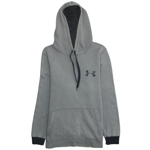 Under Armour Men's Grey Pullover Hoodie Size M Loose Fit Logo Sportswear