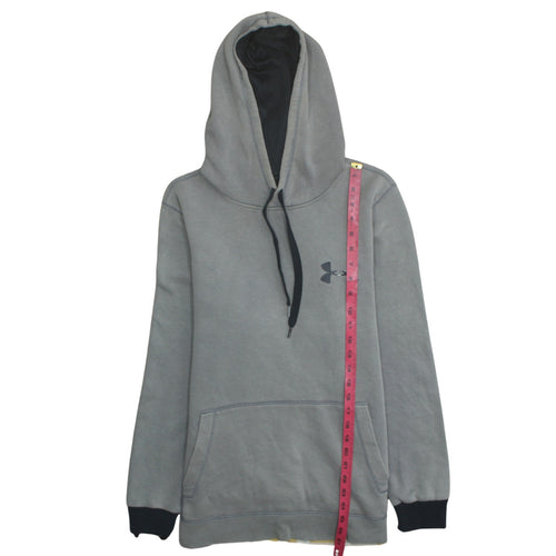 Under Armour Men's Grey Pullover Hoodie Size M Loose Fit Logo Sportswear