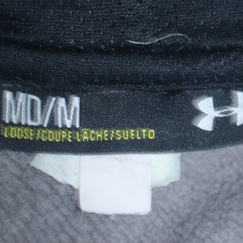 Under Armour Men's Grey Pullover Hoodie Size M Loose Fit Logo Sportswear