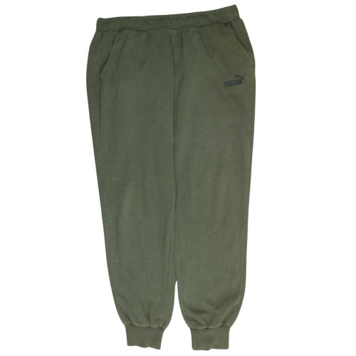 Puma Men’s Green XL Fleece Sweatpants Joggers Regular Fit