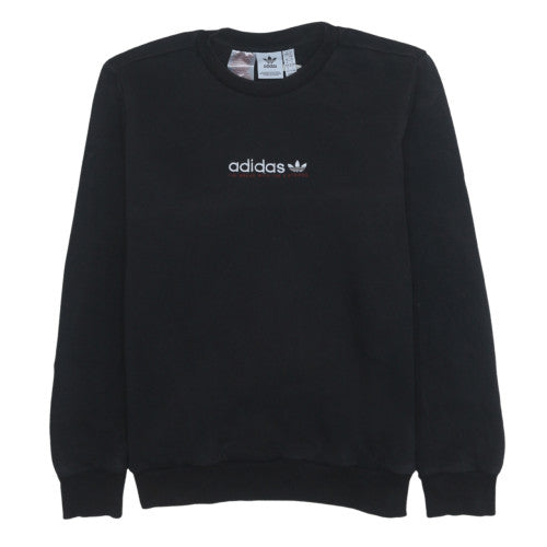 Adidas Boys Black Crew Neck Pullover Sweatshirt 14 Years