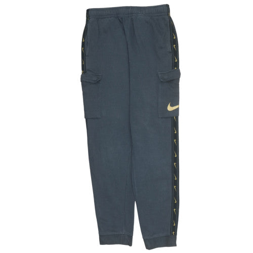 Nike Boys Grey XL Cargo Jogger Trousers with Pockets and Side Stripe