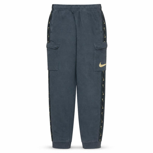 Nike Boys Grey XL Cargo Jogger Trousers with Pockets and Side Stripe