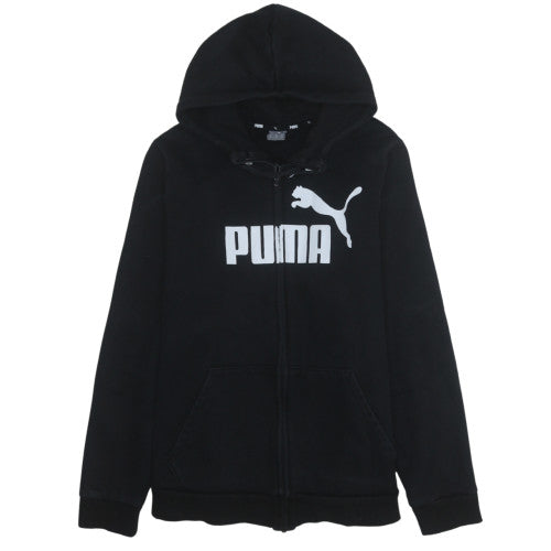 Puma Men's Black Full Zip Hoodie Size L Sports Fleece Sweatshirt