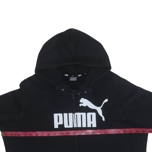 Puma Men's Black Full Zip Hoodie Size L Sports Fleece Sweatshirt