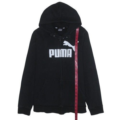 Puma Men's Black Full Zip Hoodie Size L Sports Fleece Sweatshirt
