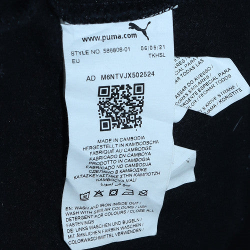 Puma Men's Black Full Zip Hoodie Size L Sports Fleece Sweatshirt