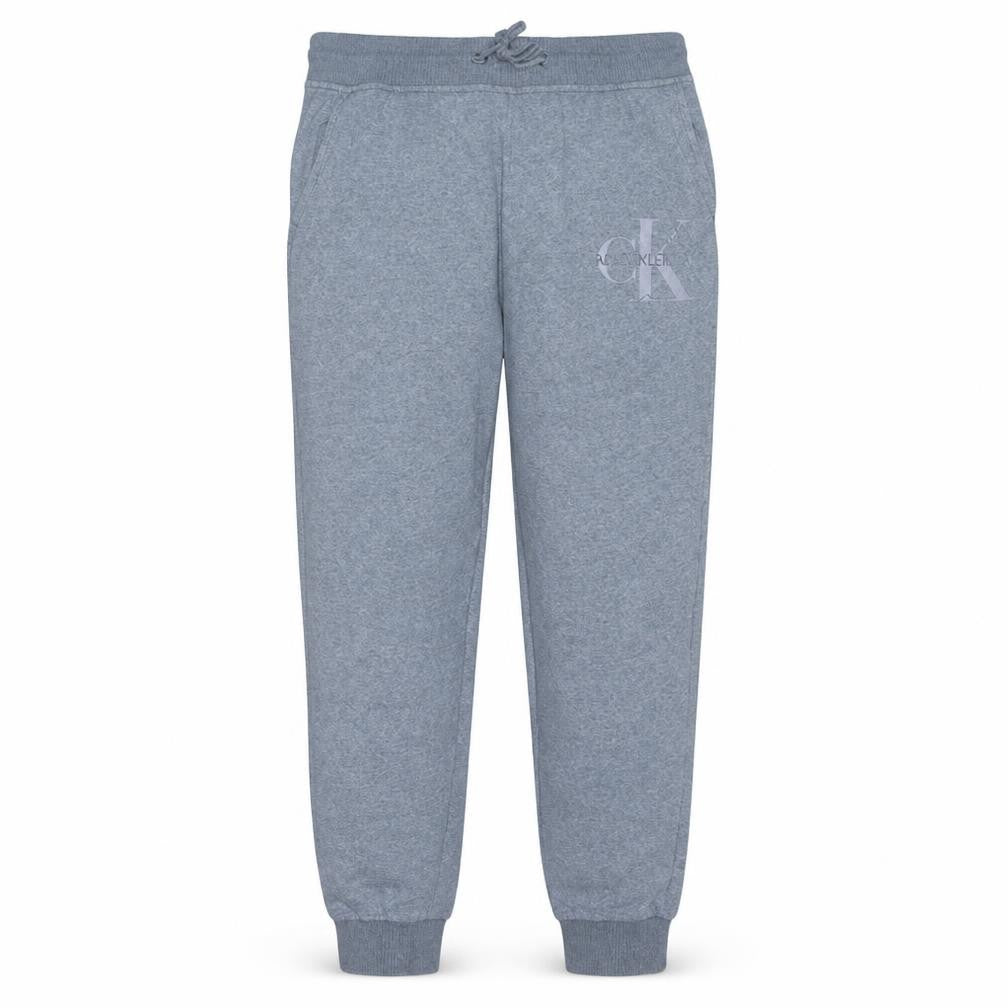 Front view of Calvin Klein Jeans Men's Grey Jogger Sweatpants XL Regular Fit