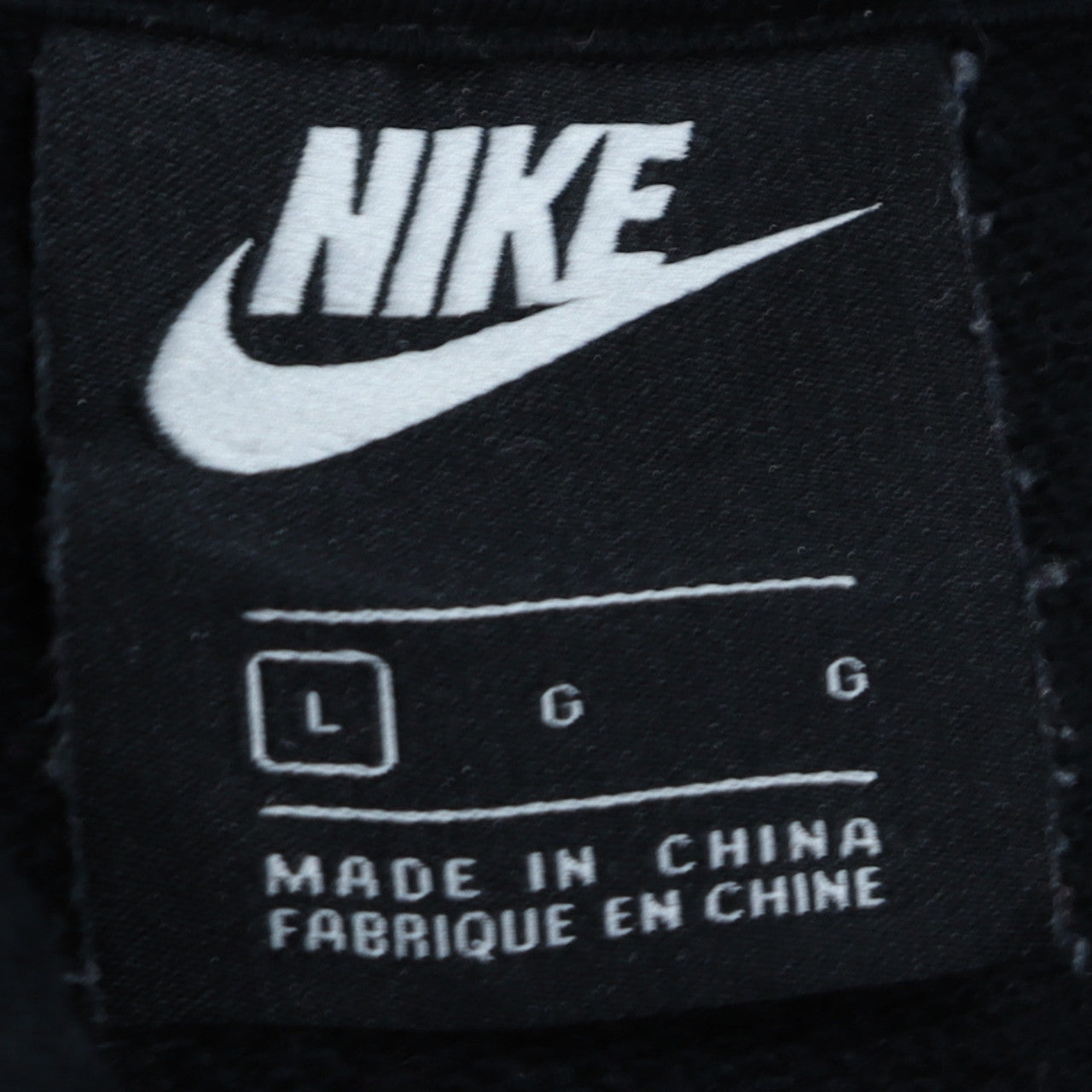 Nike Men's Black Pullover Hoodie L Fleece Regular Fit Sweatshirt