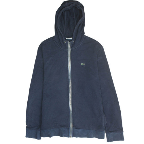 Lacoste Men's Blue Full Zip Hoodie Size M Cotton Fleece Sweatshirt