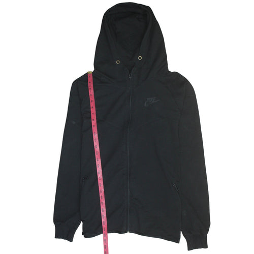 Nike Men's Black Full Zip Hoodie L Sportswear Cotton Blend
