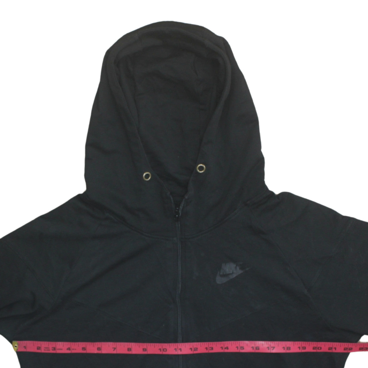Nike Men's Black Full Zip Hoodie L Sportswear Cotton Blend