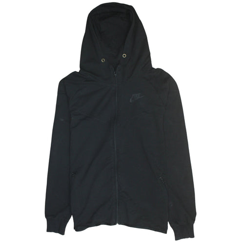 Nike Men's Black Full Zip Hoodie L Sportswear Cotton Blend