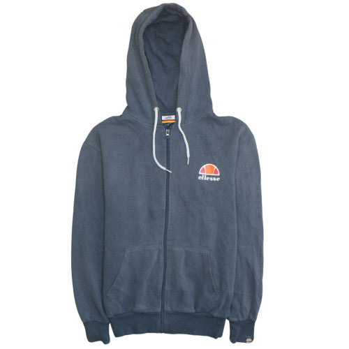 Ellesse Men Blue Full Zip Hoodie S Regular Fit Sports Style