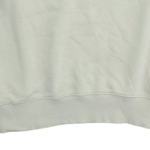 Nike Women Beige Short Sleeve Pullover Sweatshirt L Cotton Blend