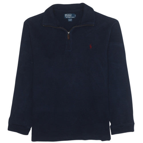 Ralph Lauren Men’s Blue 1/4 Zip Cotton Fleece Sweatshirt M