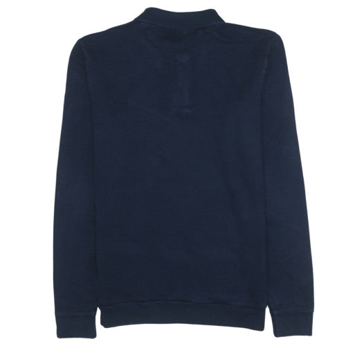 GANT Men's Blue Long Sleeve Cotton Polo Shirt Size S
