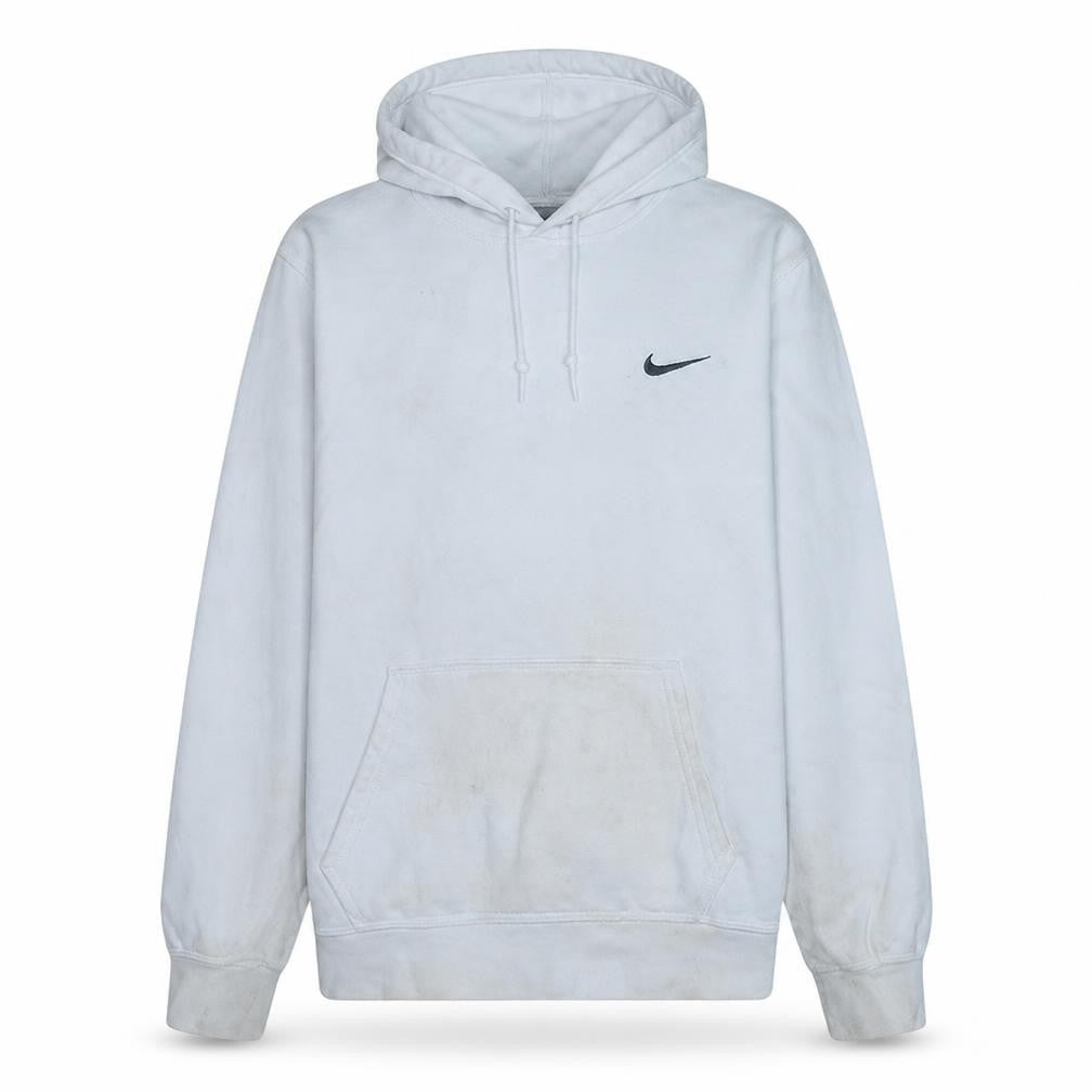 Nike Men's White Pullover Hoodie L Regular Fit Sports Fleece