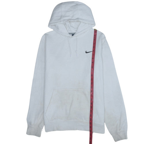 Nike Men's White Pullover Hoodie L Regular Fit Sports Fleece