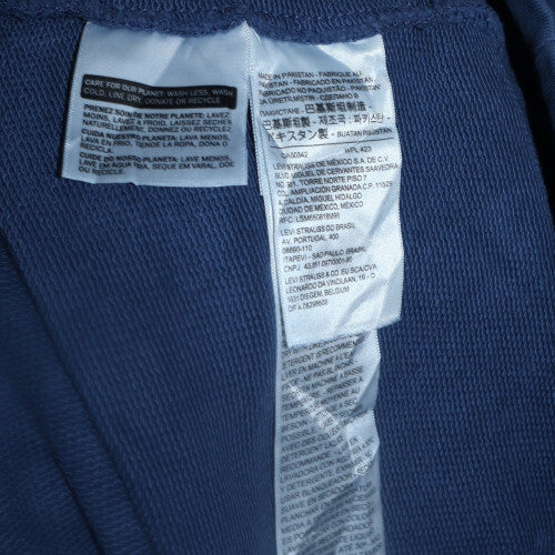 Levi's Men's Blue Pullover Hoodie L Cotton Fleece Logo Casual
