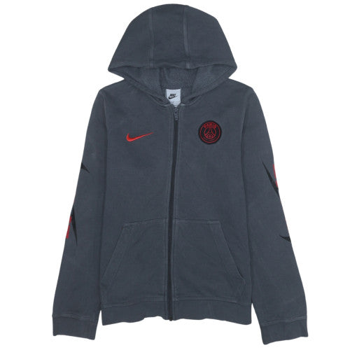 Nike Boys Grey Full Zip Hoodie Large 147-158cm Paris Saint-Germain PSG