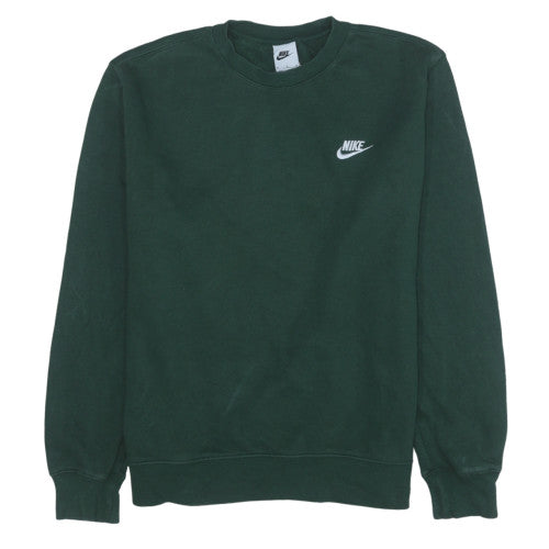 Nike Mens Green Crew Neck Pullover Sweatshirt M Regular Fit
