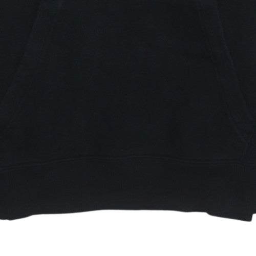 Fila Men’s Black Pullover Hoodie Size M Regular Fit Fleece Sweatshirt