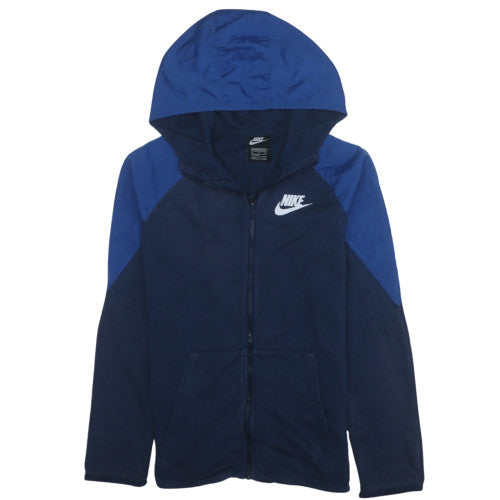 Nike Boys Blue Full Zip Hoodie XL 158-170cm Standard Fit Fleece Sweatshirt