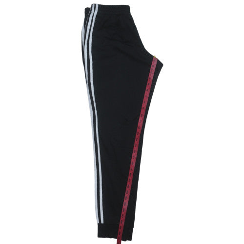 adidas Men's Black Track Pants M Elastic Waist Tapered Fit