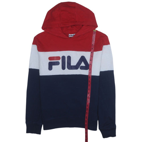 Fila Men's Multicoloured XL Pullover Hoodie with Logo Print