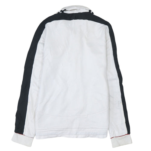 Adidas Men's White Track Jacket M Football Zip Activewear