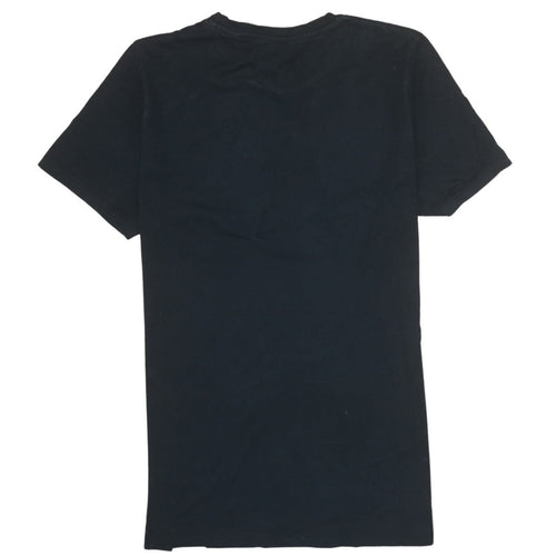 Jack & Jones Mens Black XL Graphic Logo Cotton Crew Neck T-Shirt