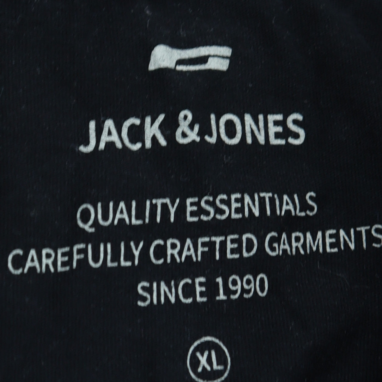 Jack & Jones Mens Black XL Graphic Logo Cotton Crew Neck T-Shirt