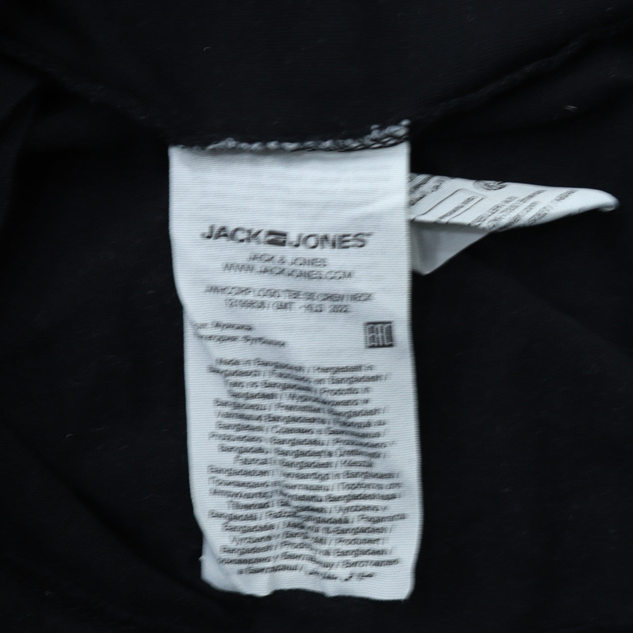 Jack & Jones Mens Black XL Graphic Logo Cotton Crew Neck T-Shirt