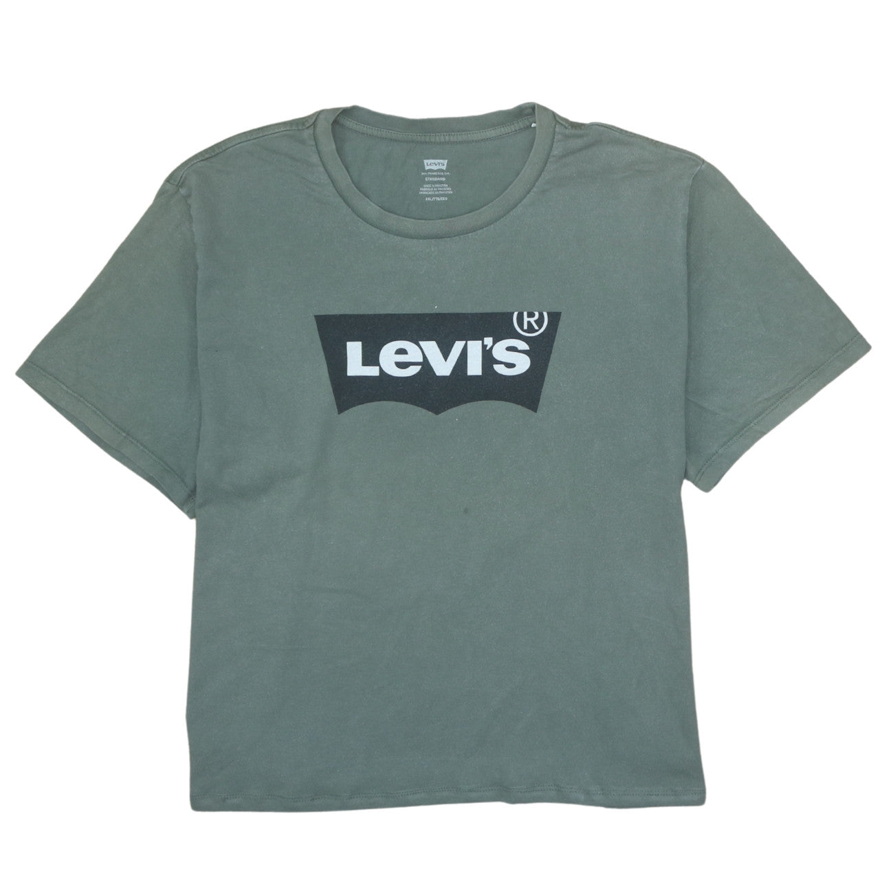 Levi's Women's Green 2XL Basic Crew Neck Short Sleeve T-Shirt
