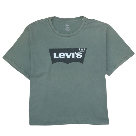 Levi's Women's Green 2XL Basic Crew Neck Short Sleeve T-Shirt