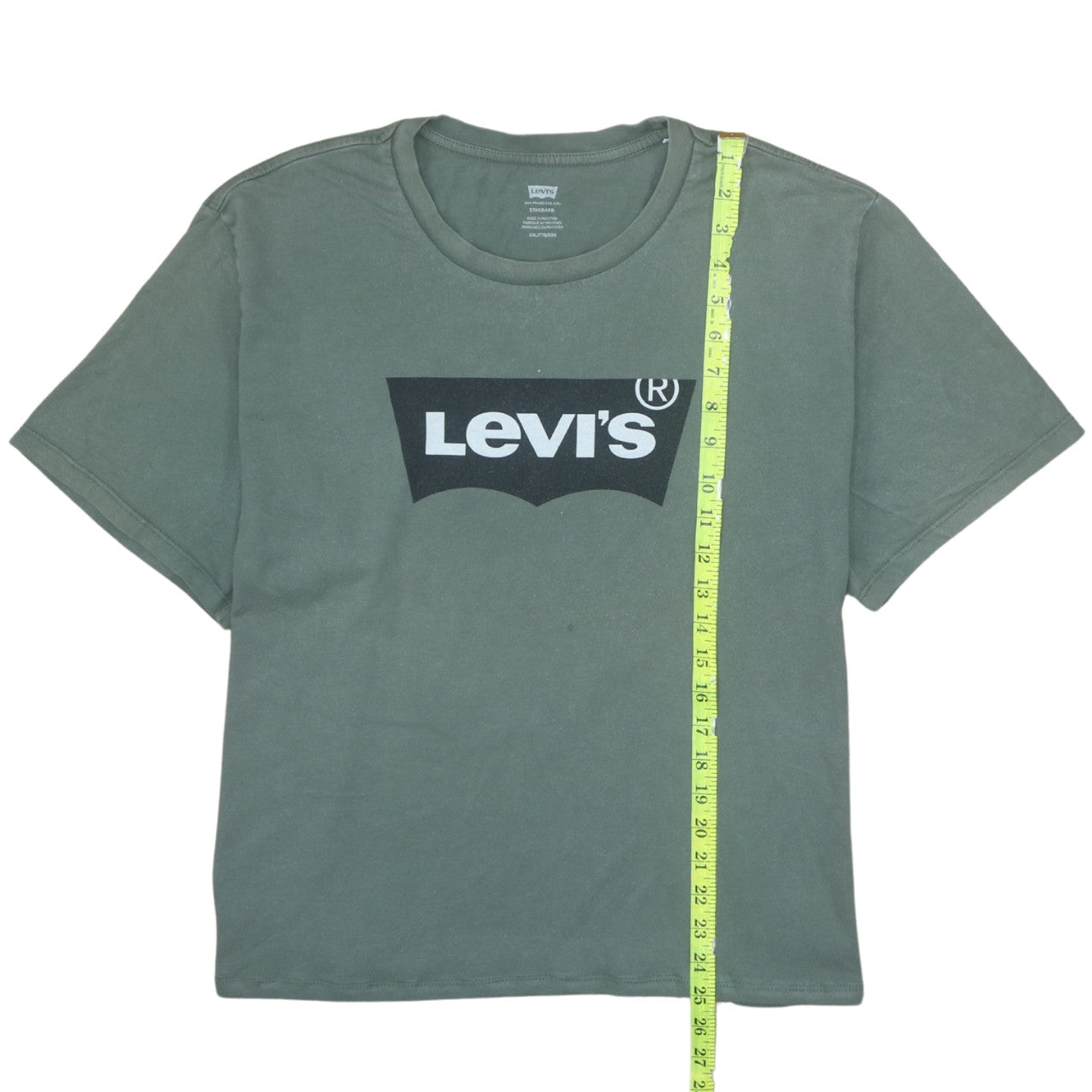 Levi's Women's Green 2XL Basic Crew Neck Short Sleeve T-Shirt