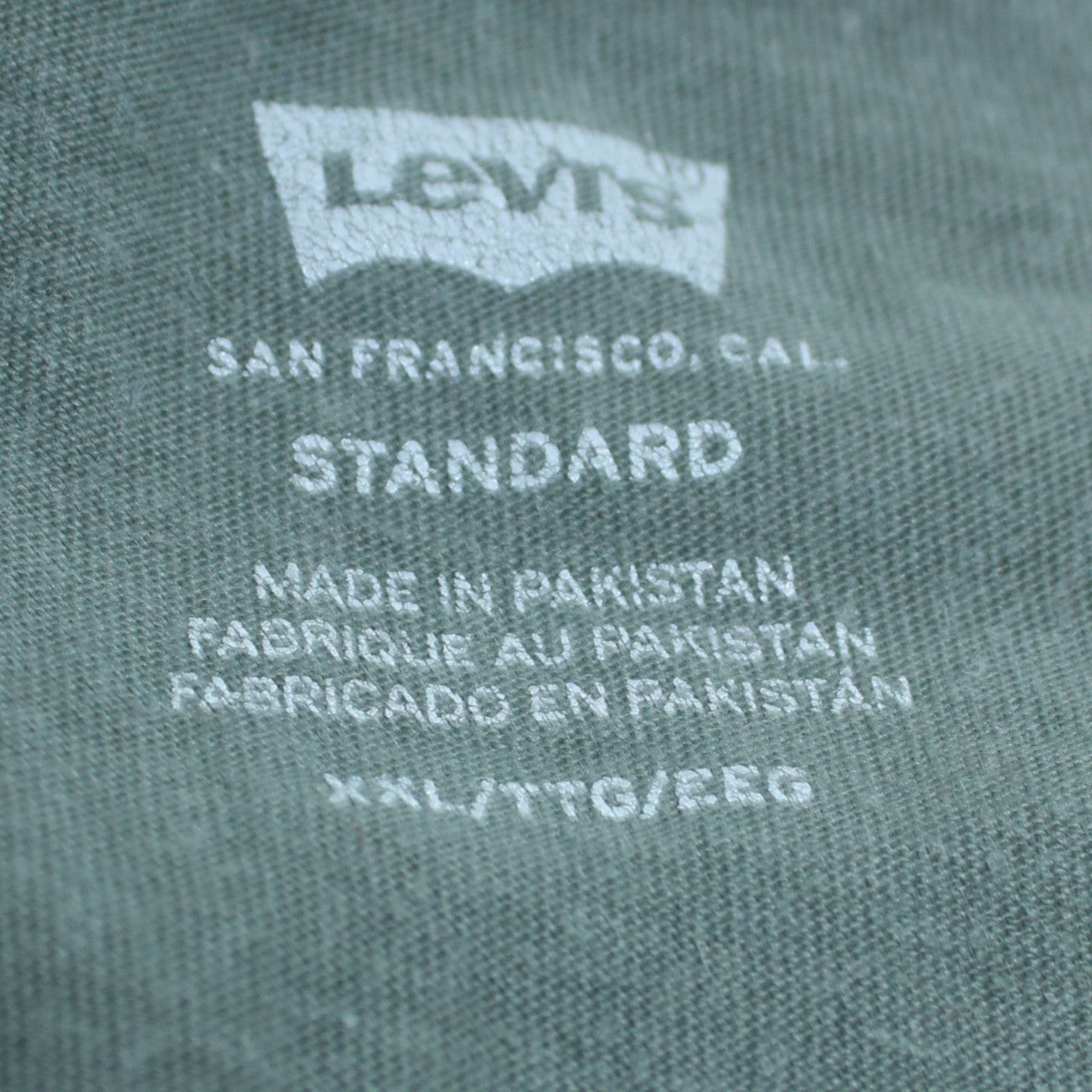 Levi's Women's Green 2XL Basic Crew Neck Short Sleeve T-Shirt