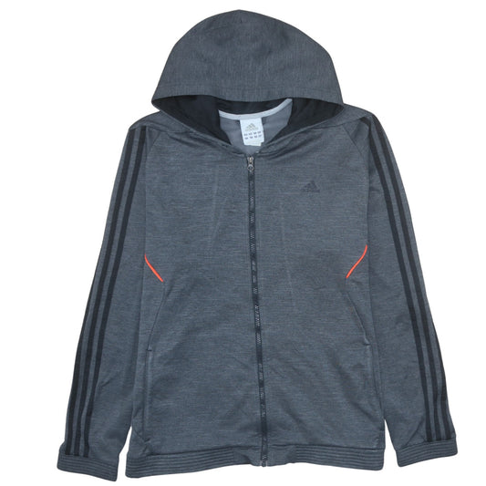 Adidas Men's Grey Full Zip Hoodie Size L Sportswear