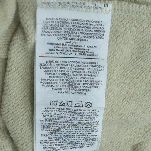 Nike Womens Beige Crew Neck Pullover Sweatshirt Size M