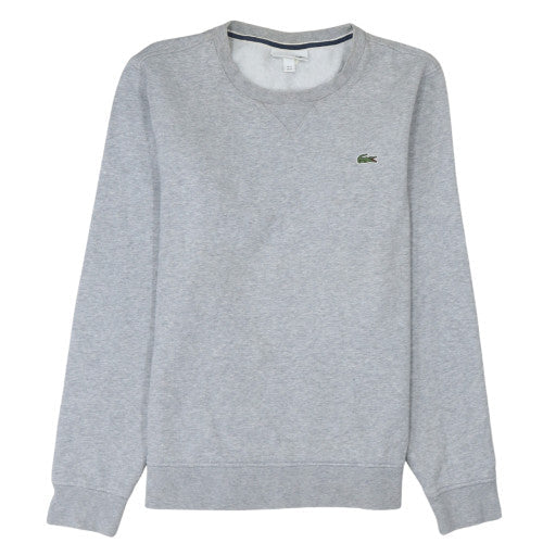 Lacoste Men's Grey Crew Neck Pullover Sweatshirt Size M